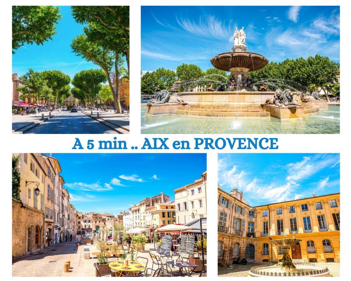 "' Impasse D'Un Instant "' 8Min Aix - Clim & Parking Apartment Venelles Ngoại thất bức ảnh